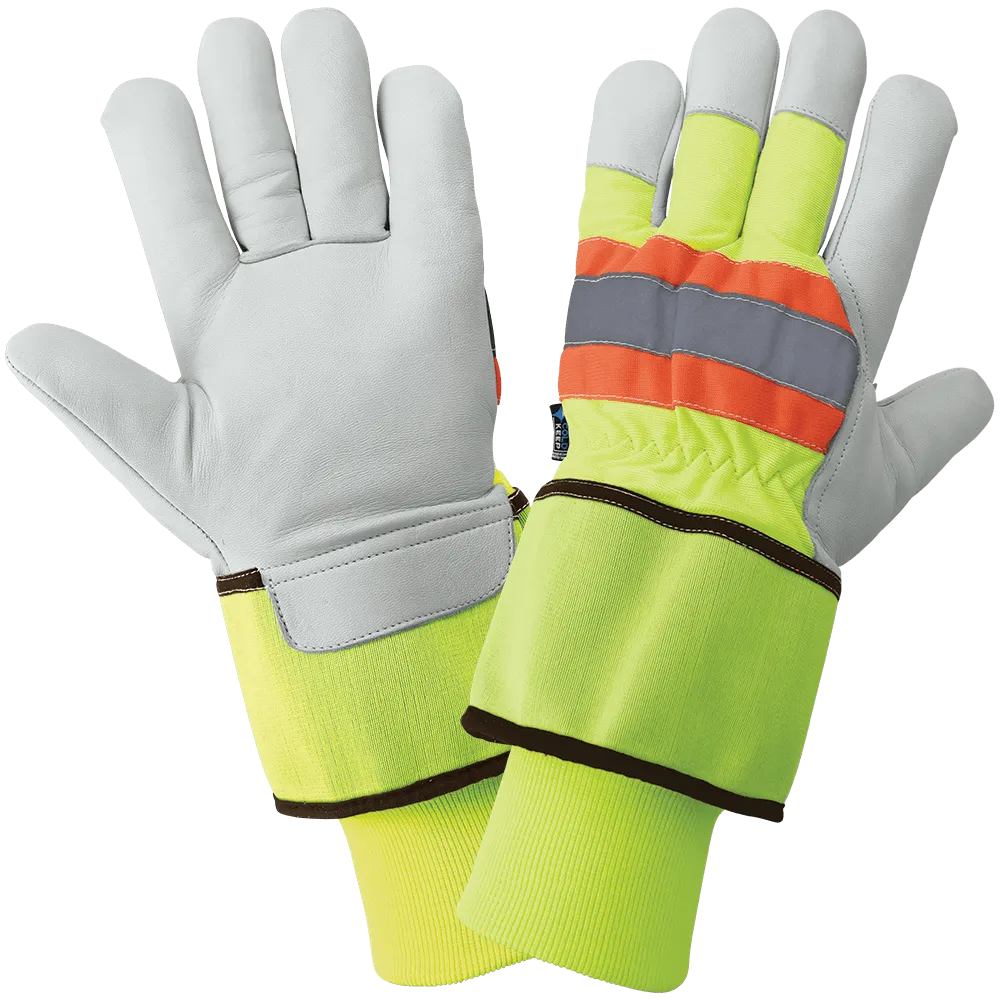 Global Glove & Safety High Visibility Premium Grade Goatskin Leather Palm Insulated Gloves