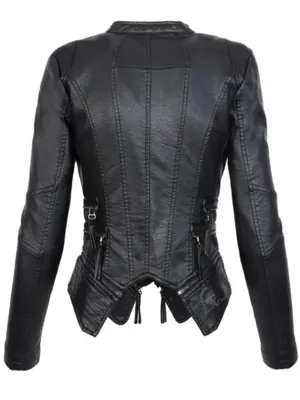 Gothic Black Faux Leather Jacket