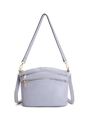 GRACE LEATHER XBODY BAG- E1-0818-CORNFLOWER