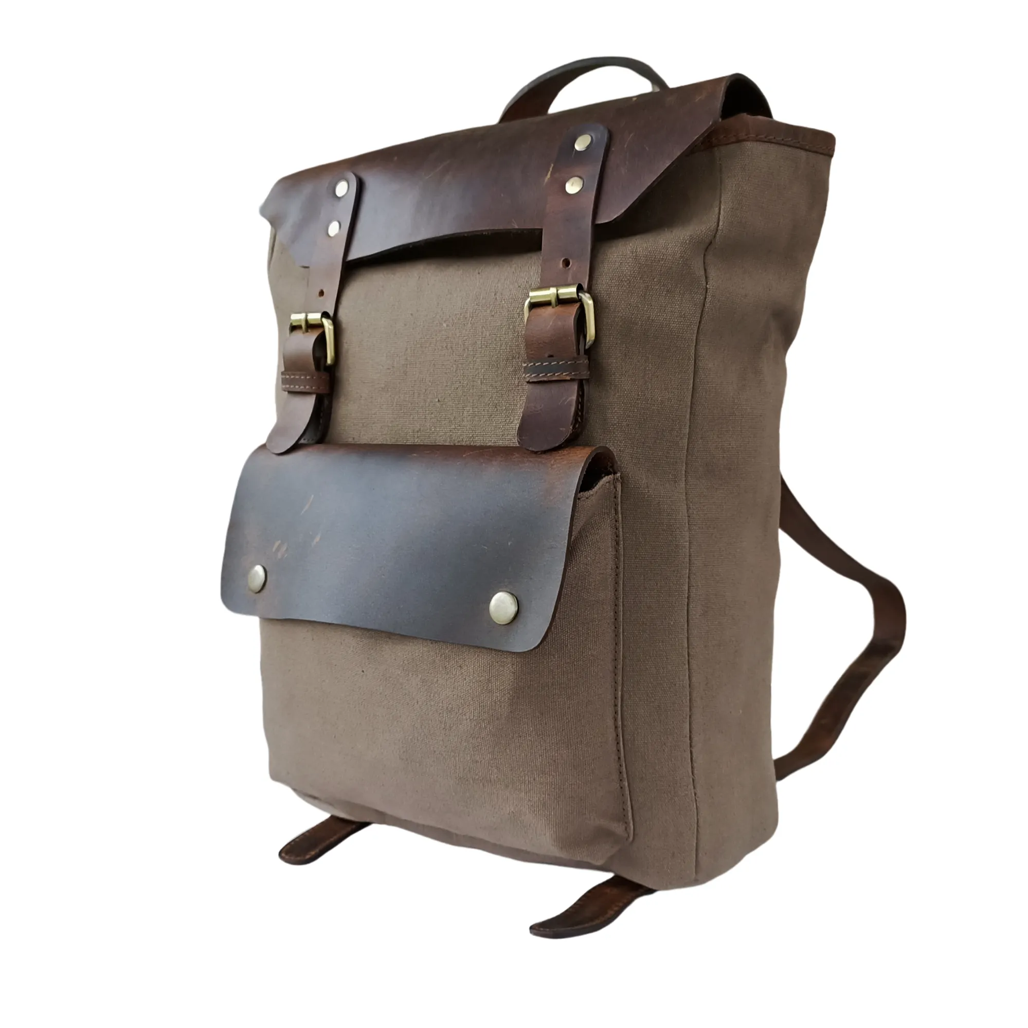 Green Canvas Backpack