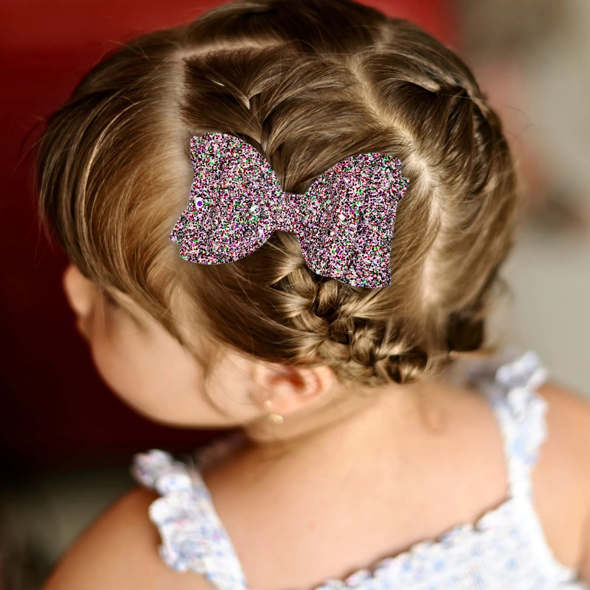 Green Josie Glitter Hair Bow