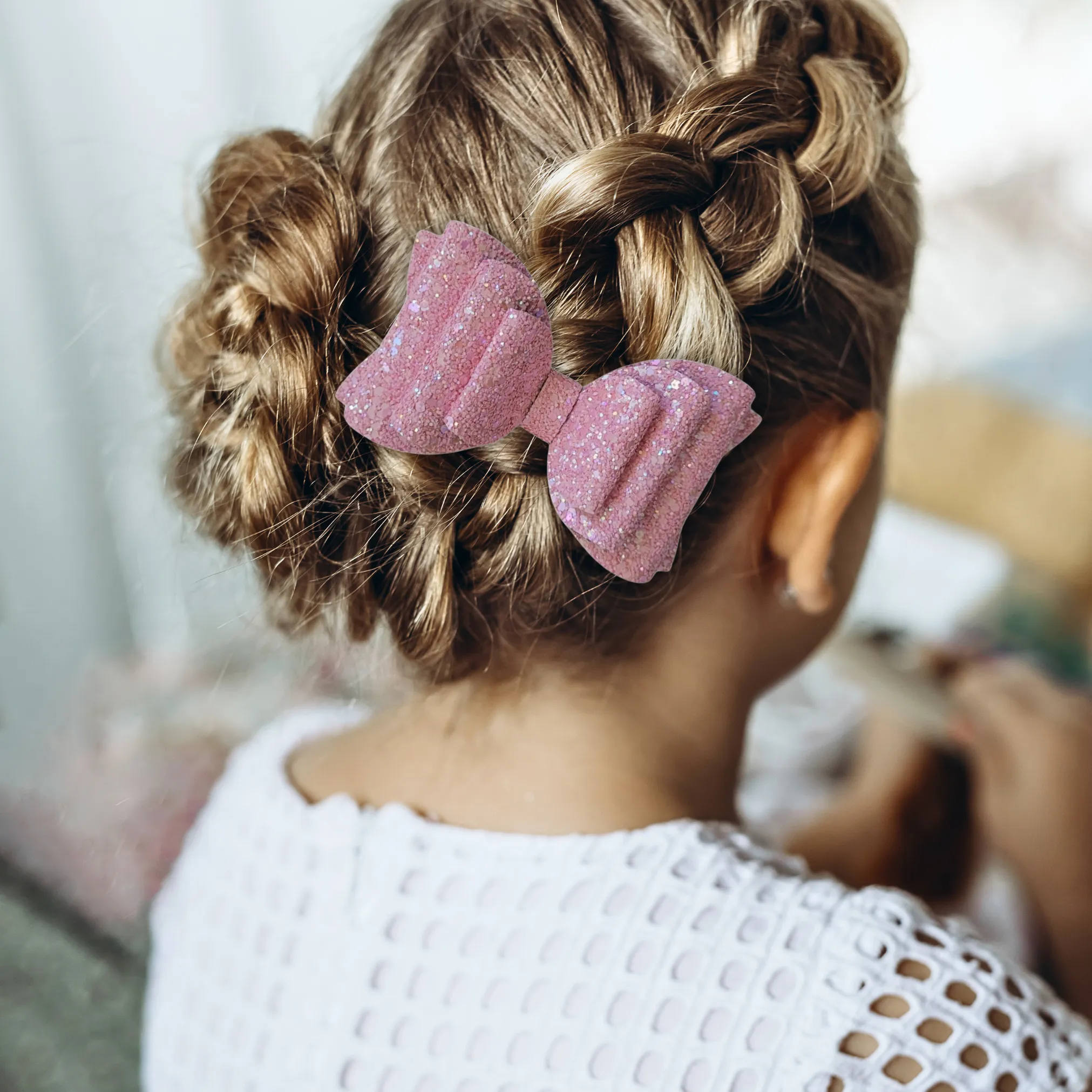Green Josie Glitter Hair Bow