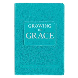 Growing in Grace Teal Faux Leather Daily Devotional