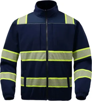 GSS 7552 ONYX Enhanced Visibility Fleece Full Zip, Navy