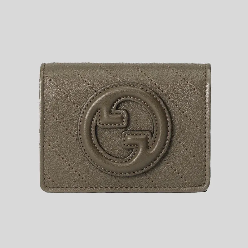 GUCCI Blondie Card Case Wallet Brown RB-760317