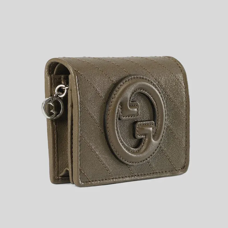 GUCCI Blondie Card Case Wallet Brown RB-760317