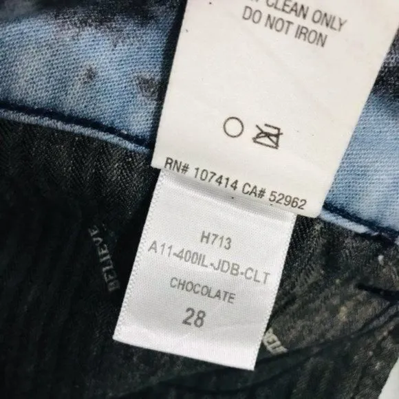 HABITUAL Denim Faux Leather Coated Skinny‎ Jeans, 28 - NWT