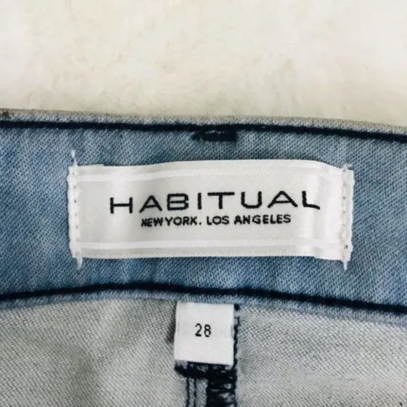 HABITUAL Denim Faux Leather Coated Skinny‎ Jeans, 28 - NWT