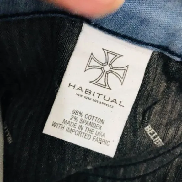 HABITUAL Denim Faux Leather Coated Skinny‎ Jeans, 28 - NWT