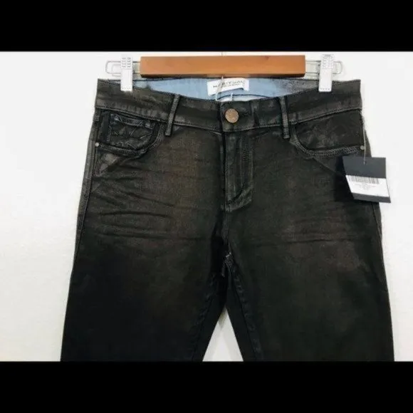 HABITUAL Denim Faux Leather Coated Skinny‎ Jeans, 28 - NWT