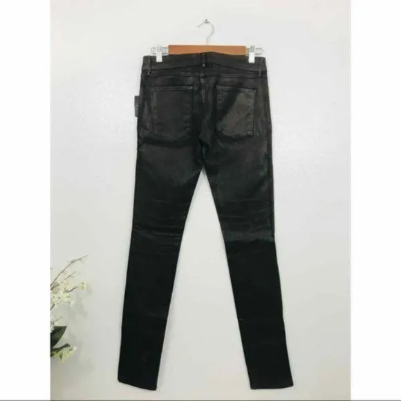 HABITUAL Denim Faux Leather Coated Skinny‎ Jeans, 28 - NWT