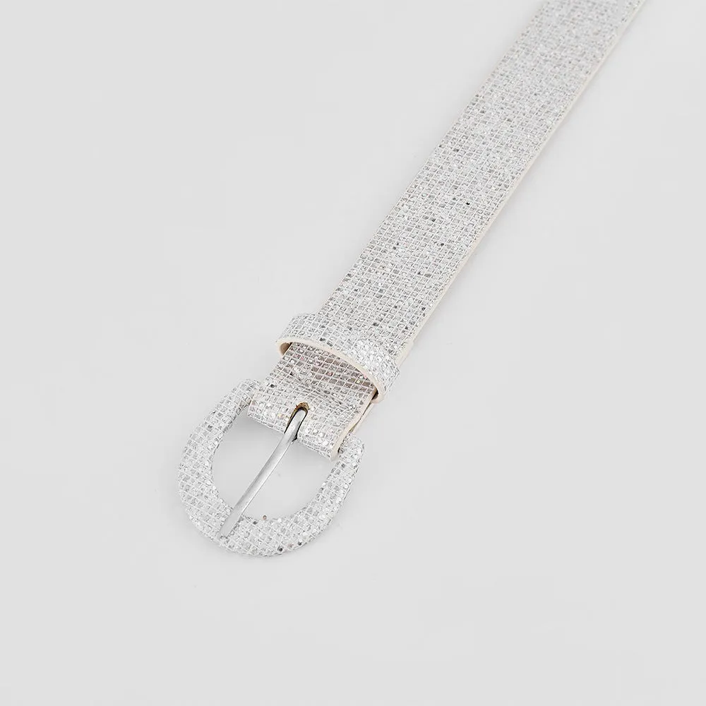 Hazel Blues® |  Sequin PU Leather Belt