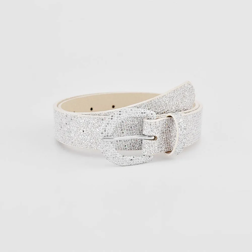 Hazel Blues® |  Sequin PU Leather Belt