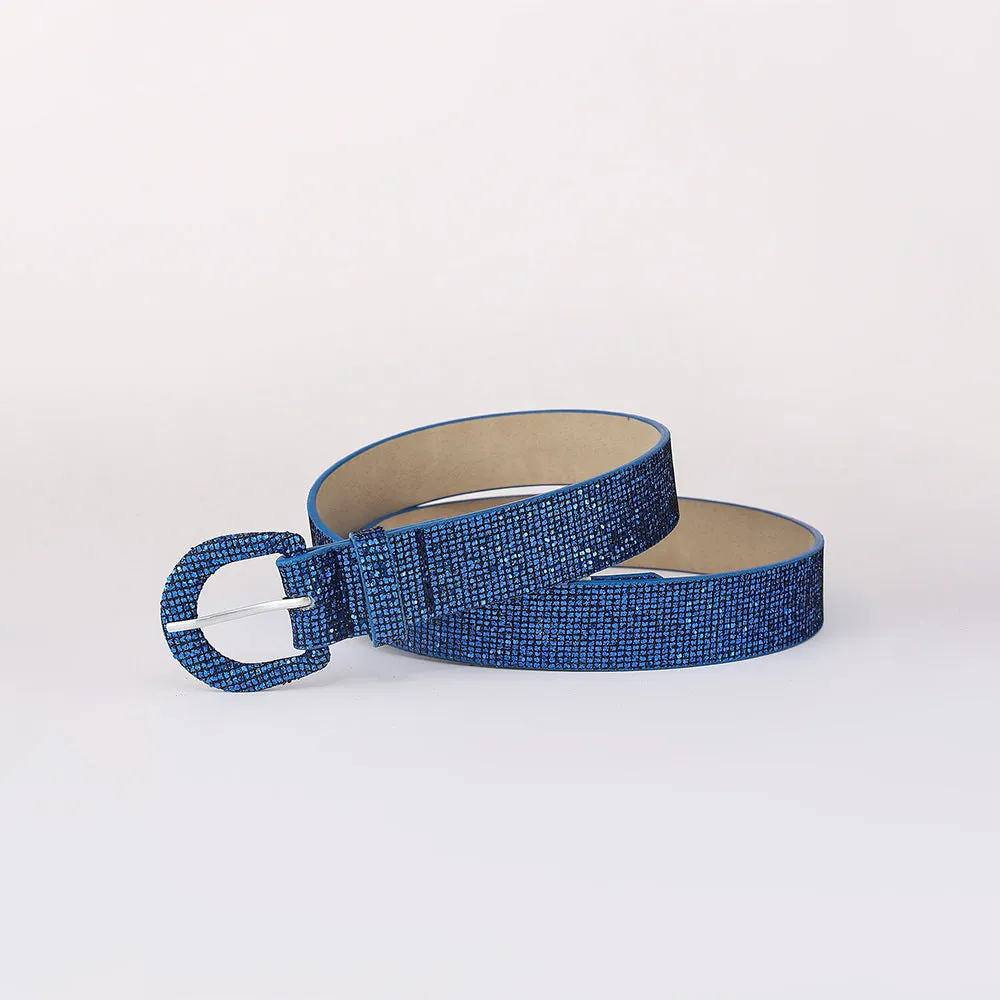 Hazel Blues® |  Sequin PU Leather Belt