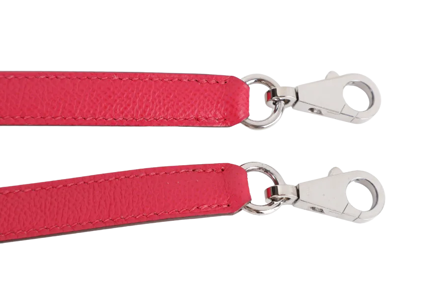 HERMES KELLY 25 SELLIER ROSE EXTREME EPSOM SILVER HARDWARE STAMP D (2020) WITH DUST COVER, LOCK & KEYS, STRAPS AND RAINCOAT