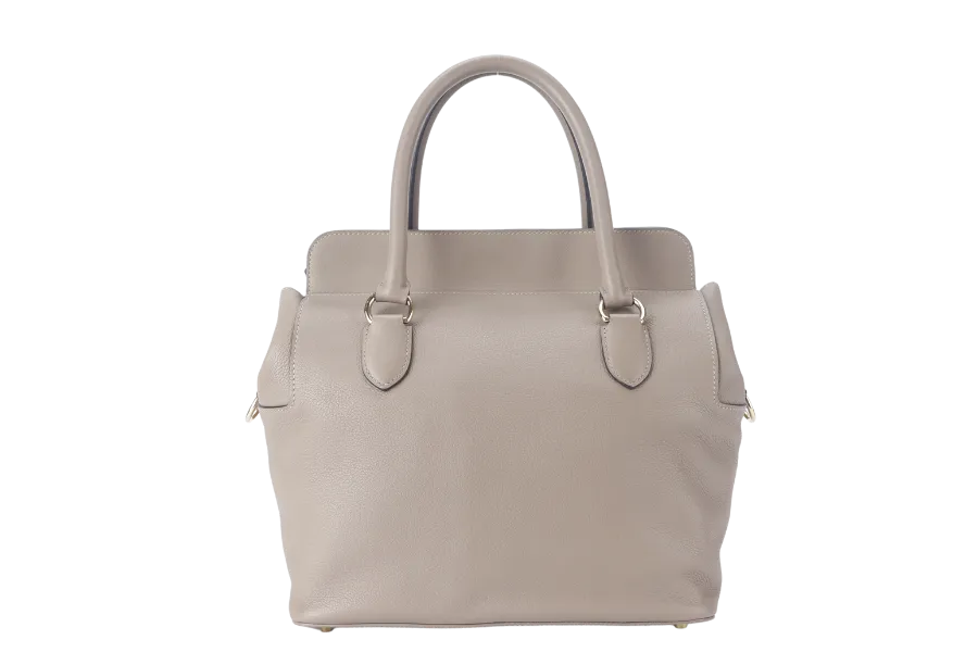 HERMES TOOLBOX 26 GRIS EVERCOLOR LEATHER PALLADIUM HARDWARE STAMP A (YEAR 2017) WITH KEYS AND DUST COVER