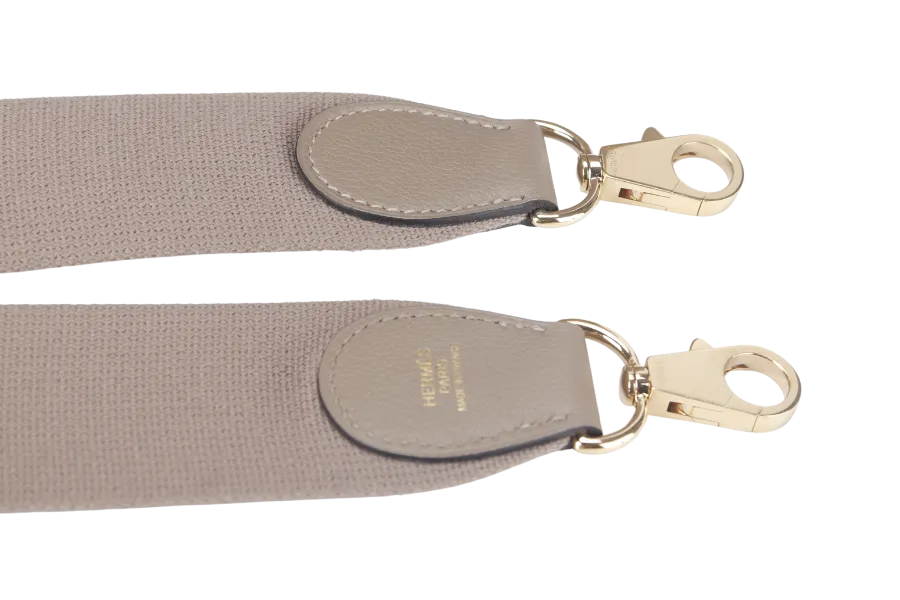 HERMES TOOLBOX 26 GRIS EVERCOLOR LEATHER PALLADIUM HARDWARE STAMP A (YEAR 2017) WITH KEYS AND DUST COVER