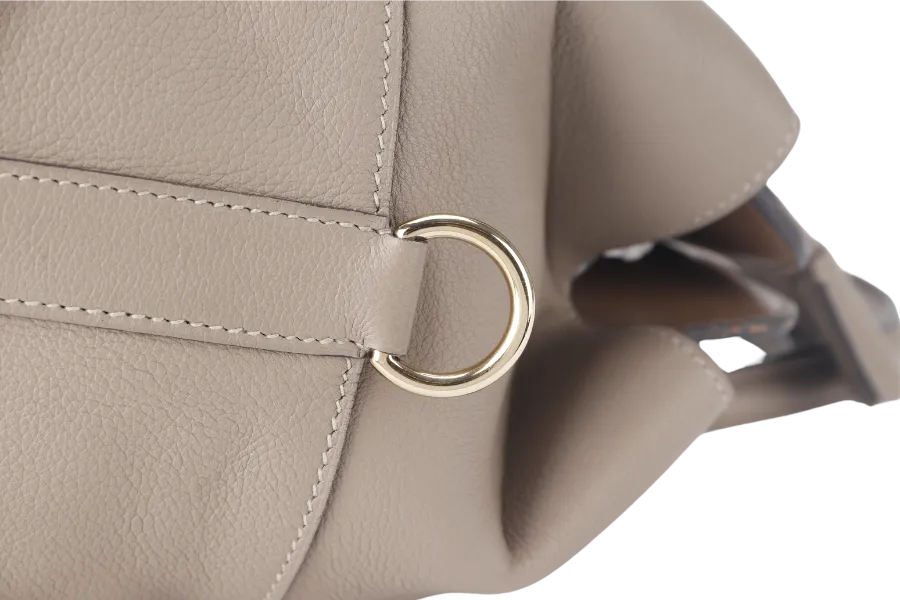 HERMES TOOLBOX 26 GRIS EVERCOLOR LEATHER PALLADIUM HARDWARE STAMP A (YEAR 2017) WITH KEYS AND DUST COVER