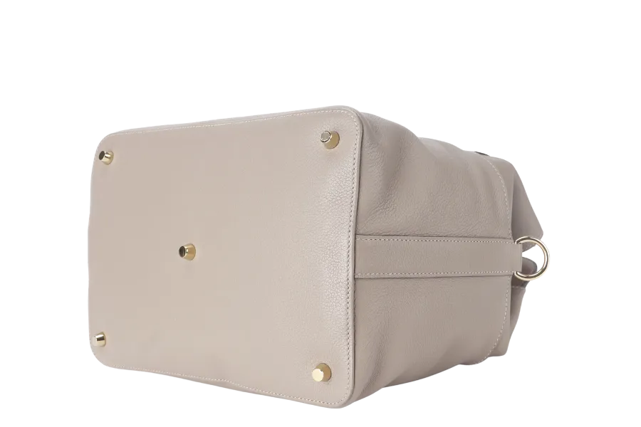 HERMES TOOLBOX 26 GRIS EVERCOLOR LEATHER PALLADIUM HARDWARE STAMP A (YEAR 2017) WITH KEYS AND DUST COVER