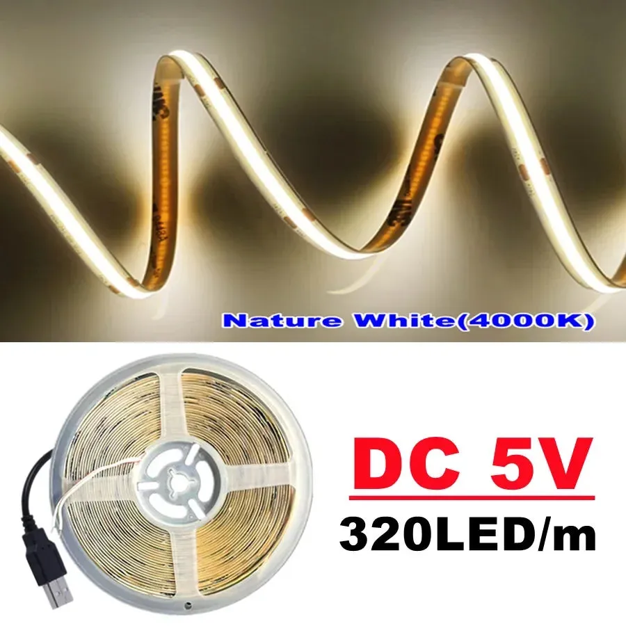 High-Density USB LED Light Strip with Multi-Color Options