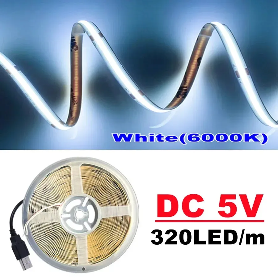 High-Density USB LED Light Strip with Multi-Color Options