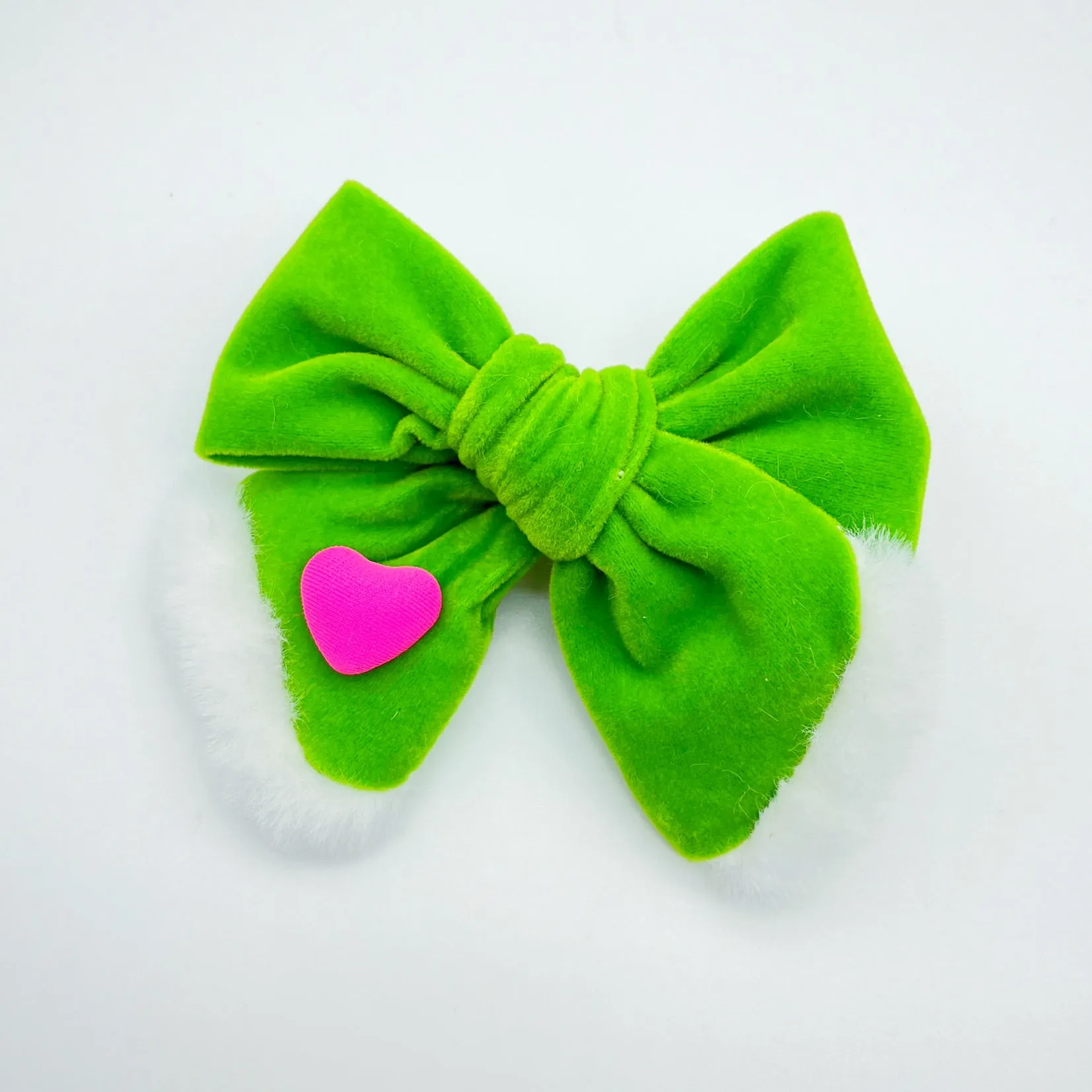 His Heart Grew Pre-Tied Bow Strip- NEON PINK EDITION