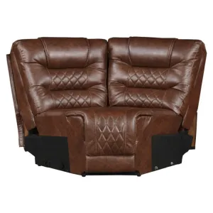 Homelegance Furniture Putnam Corner Seat in Brown 9405BR-CR