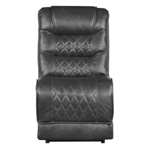 Homelegance Furniture Putnam Power Armless Reclining Chair in Gray 9405GY-ARPW
