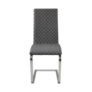Homelegance Yannis Side Chair in Chrome Metal  (Set of 2)