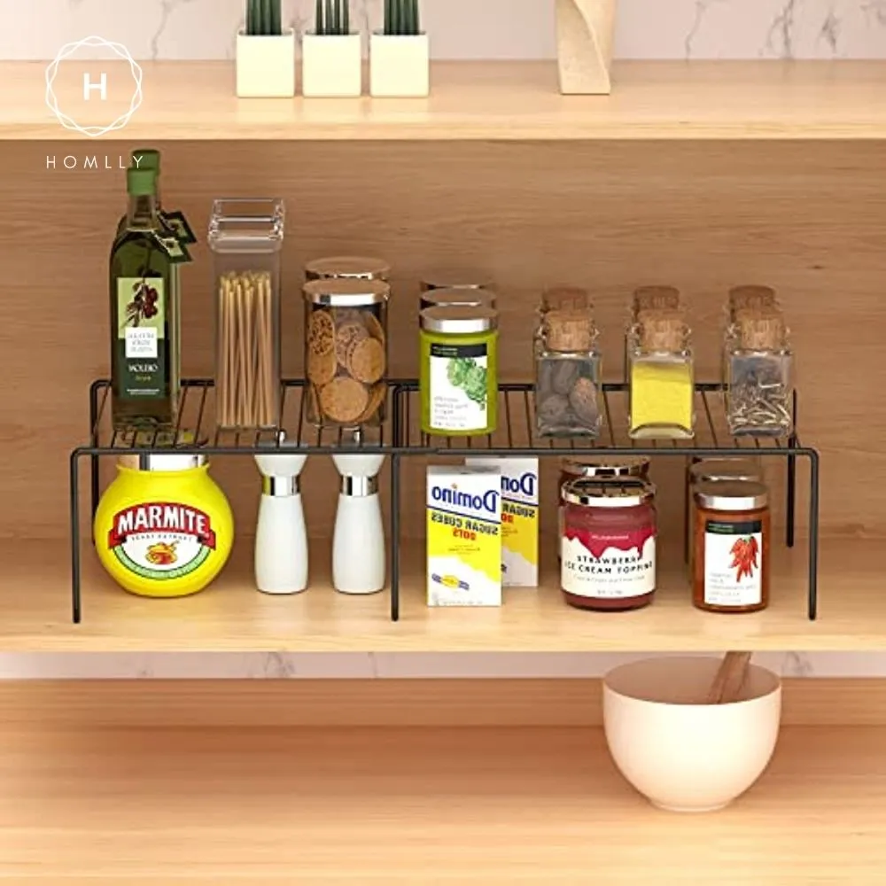 Homlly Expandable Shelf Organizer Rack for Kitchen Countertop Cabinet bathroom