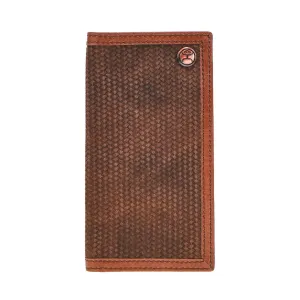 Hooey Basketweave Embossed Brown Rodeo Wallet