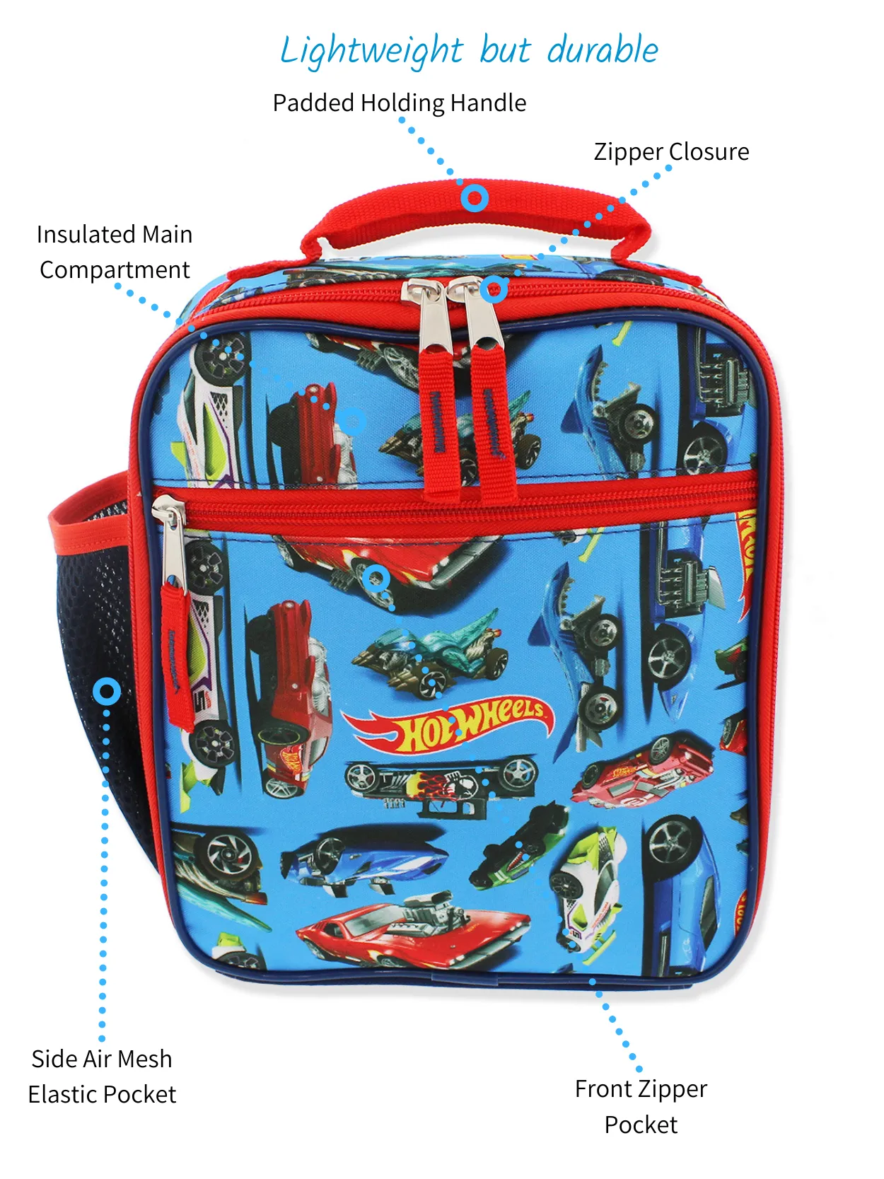 Hot Wheels Race Car Soft Insulated School Lunch Box