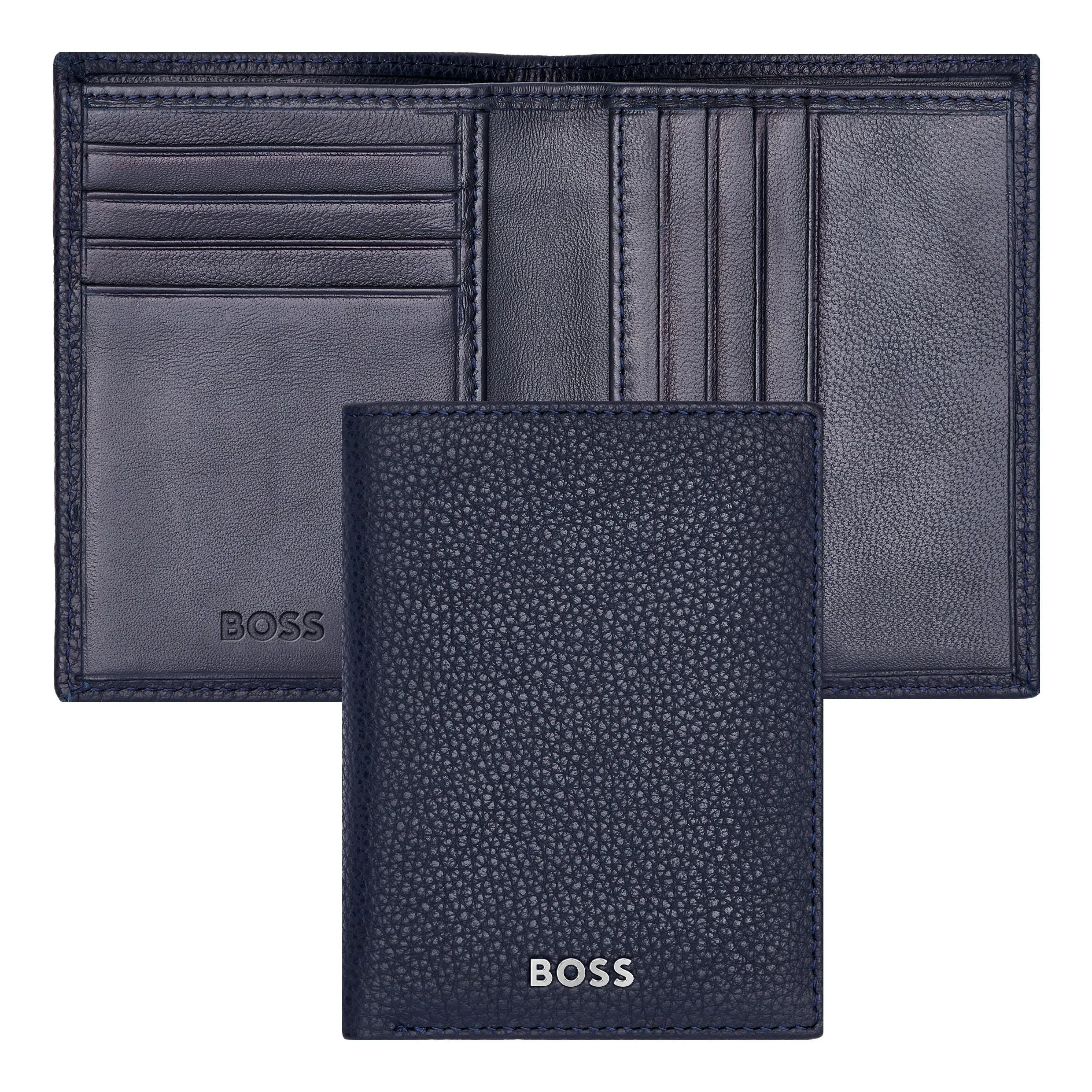 HUGO BOSS HLE416N-Folding Card holder Classic Grained Navy