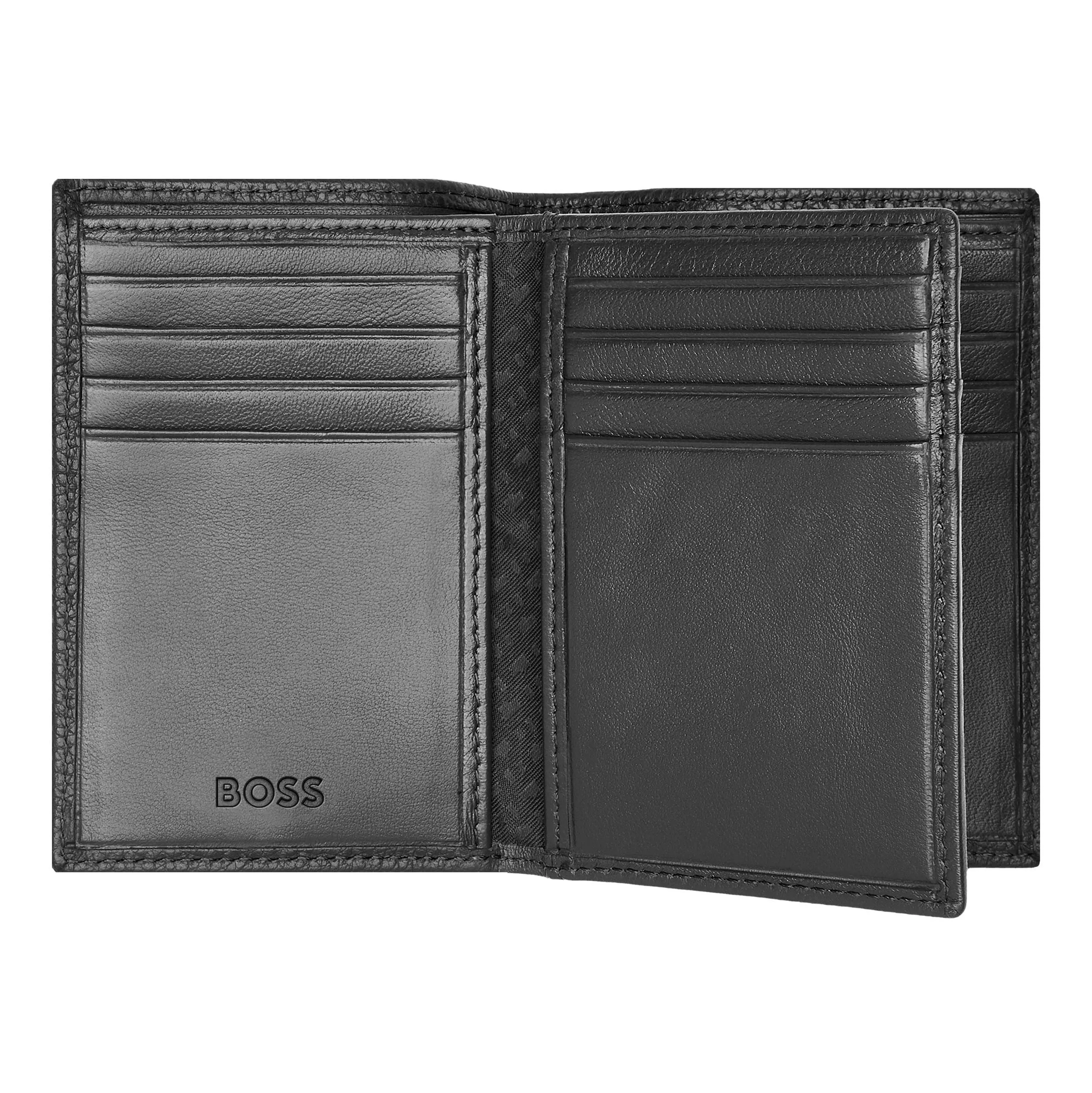 HUGO BOSS HLF416A-Card holder trifold Classic Grained Black