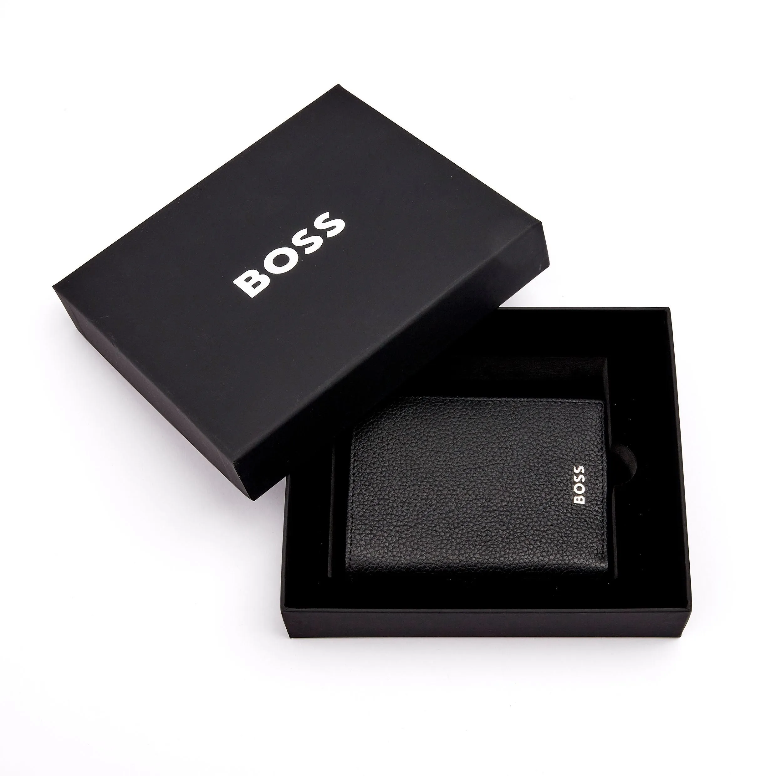 HUGO BOSS HLF416A-Card holder trifold Classic Grained Black