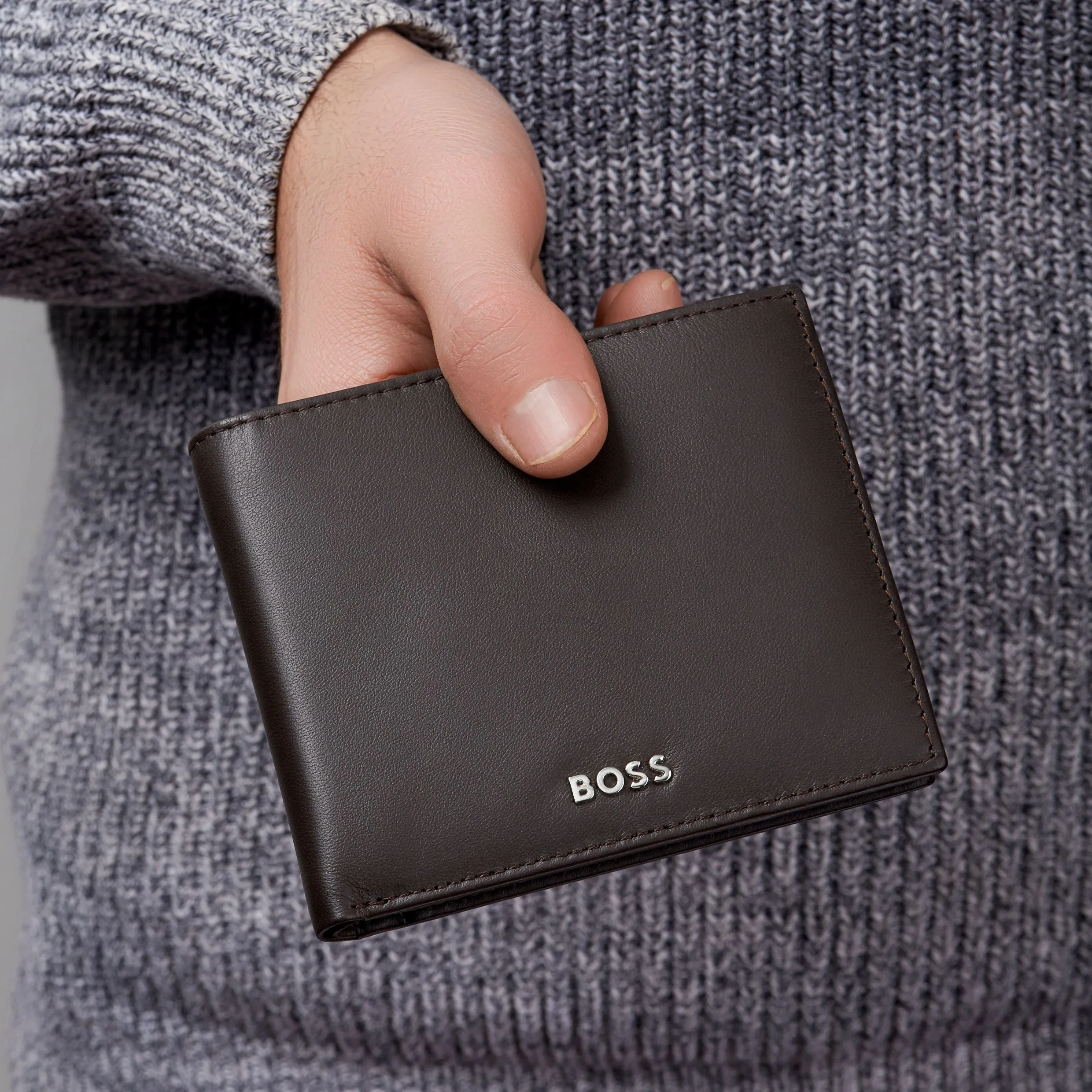 HUGO BOSS HLW403Y-Wallet Classic Smooth Brown
