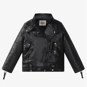 INSTOCK-Celebrity-style girls' leather jacket