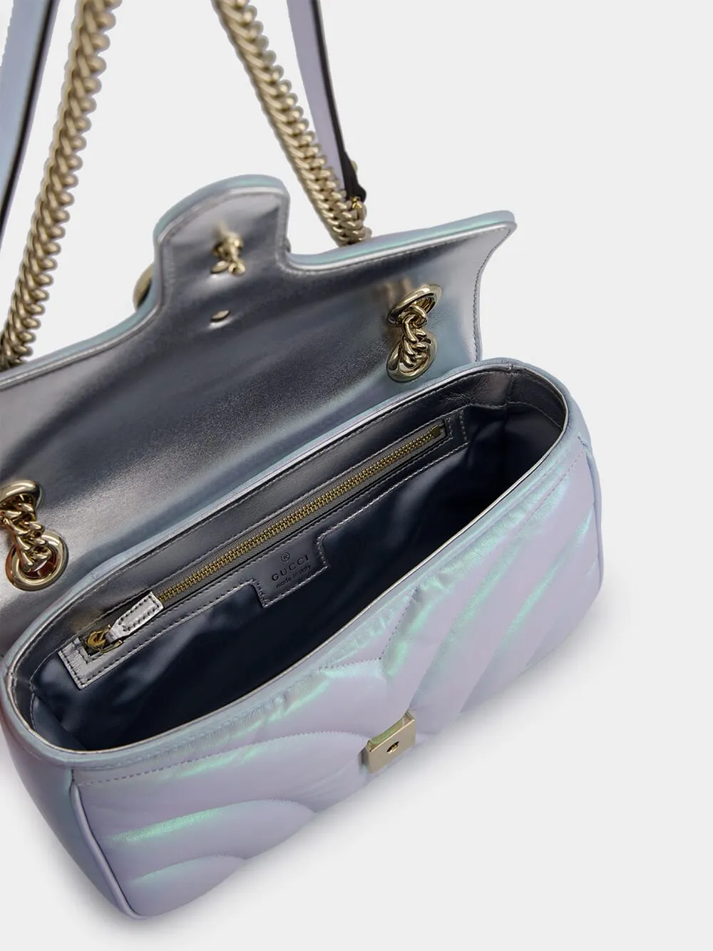 Iridescent Blue GG Small Shoulder Bag