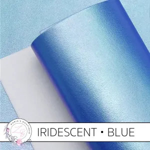 Iridescent Faux Leather ⋅ Blue Pearl AB ⋅