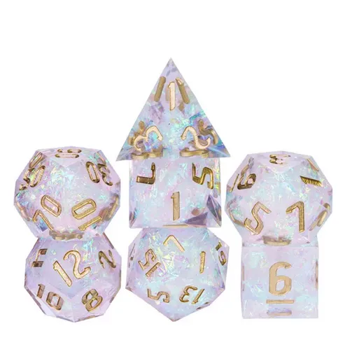 Irridescent Wonder - Candy Glitter Paper Dice - RPG Dice Set