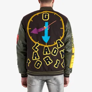 IT'S COMPLICATED VARSITY JACKET (FUDGE/FOREST NIGHT)