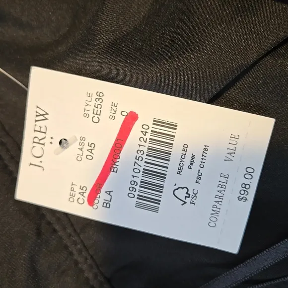 J. Crew Black Glossy Faux Leather Side Zip Lined Mini Skirt - Size 0