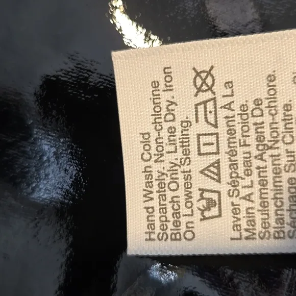 J. Crew Black Glossy Faux Leather Side Zip Lined Mini Skirt - Size 0