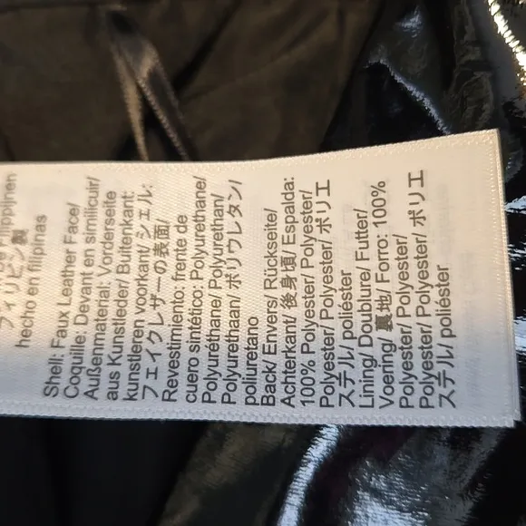 J. Crew Black Glossy Faux Leather Side Zip Lined Mini Skirt - Size 0