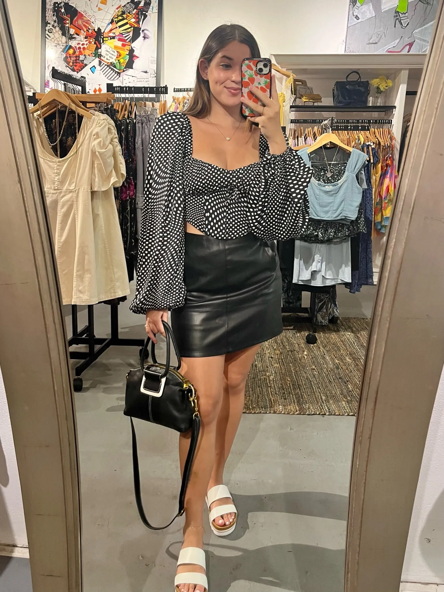 Jade Leather Skirt