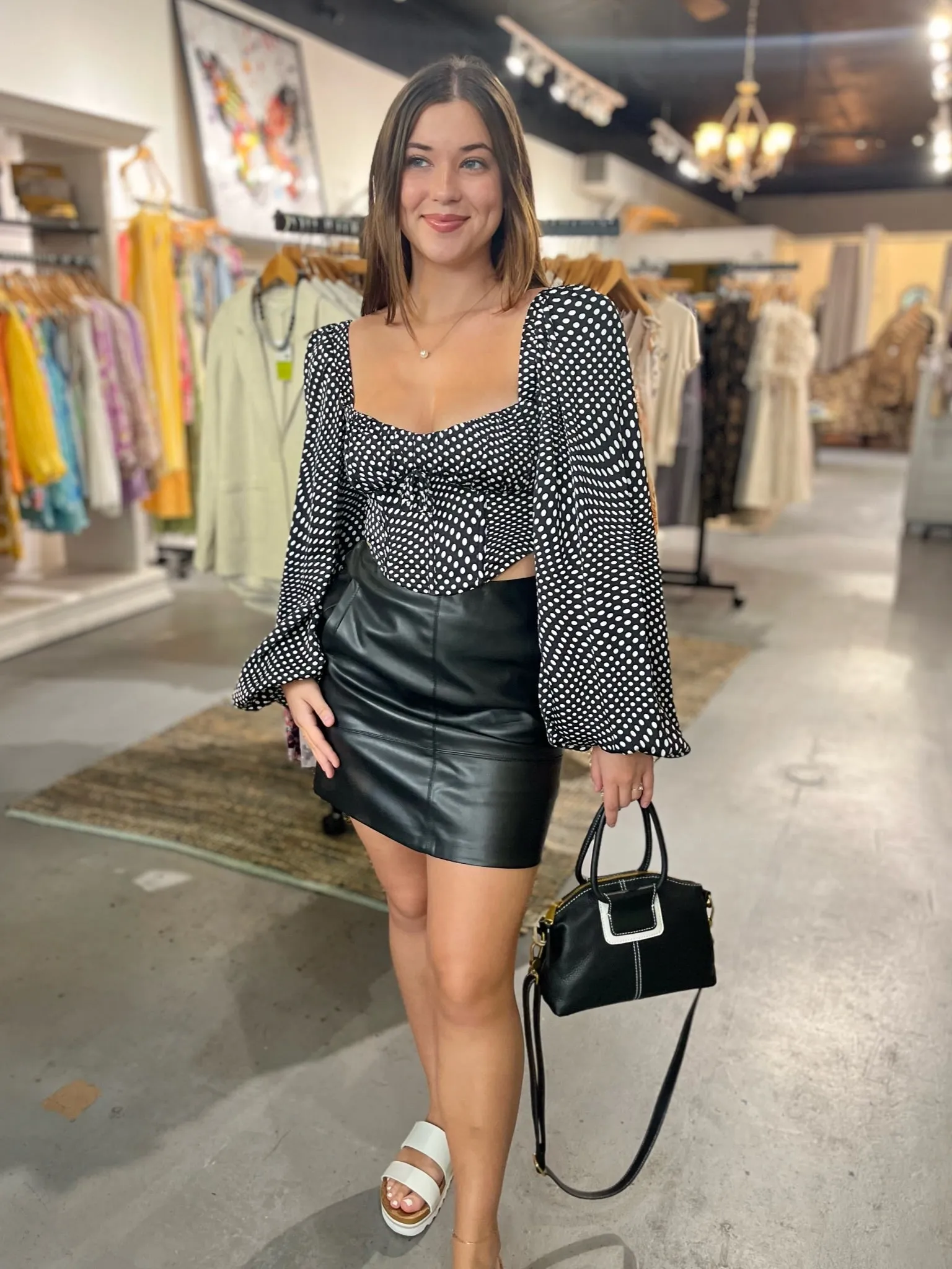 Jade Leather Skirt