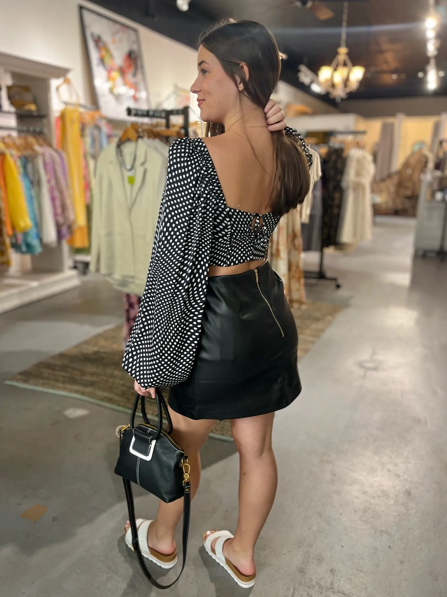 Jade Leather Skirt