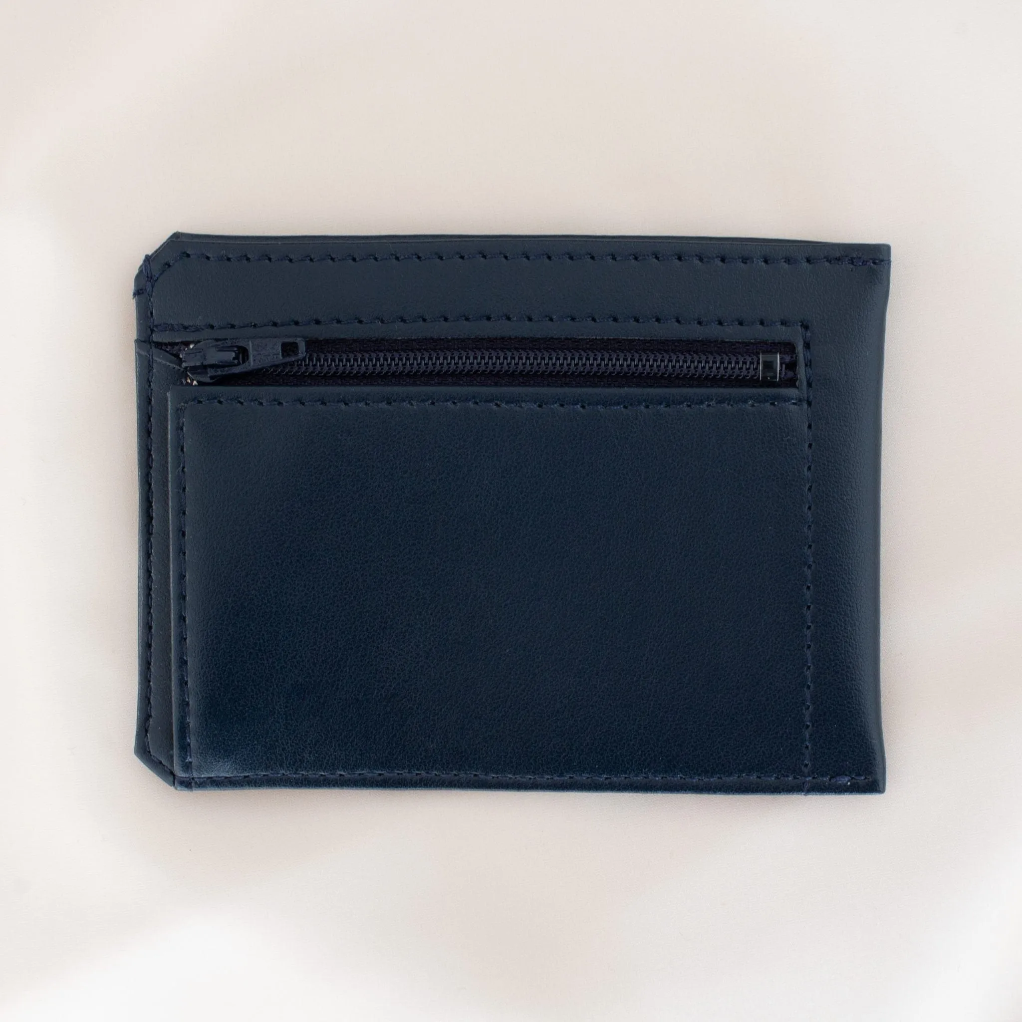 Jasmin Vegan Apple Leather Compact Wallet | Navy