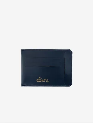 Jasmin Vegan Apple Leather Compact Wallet | Navy