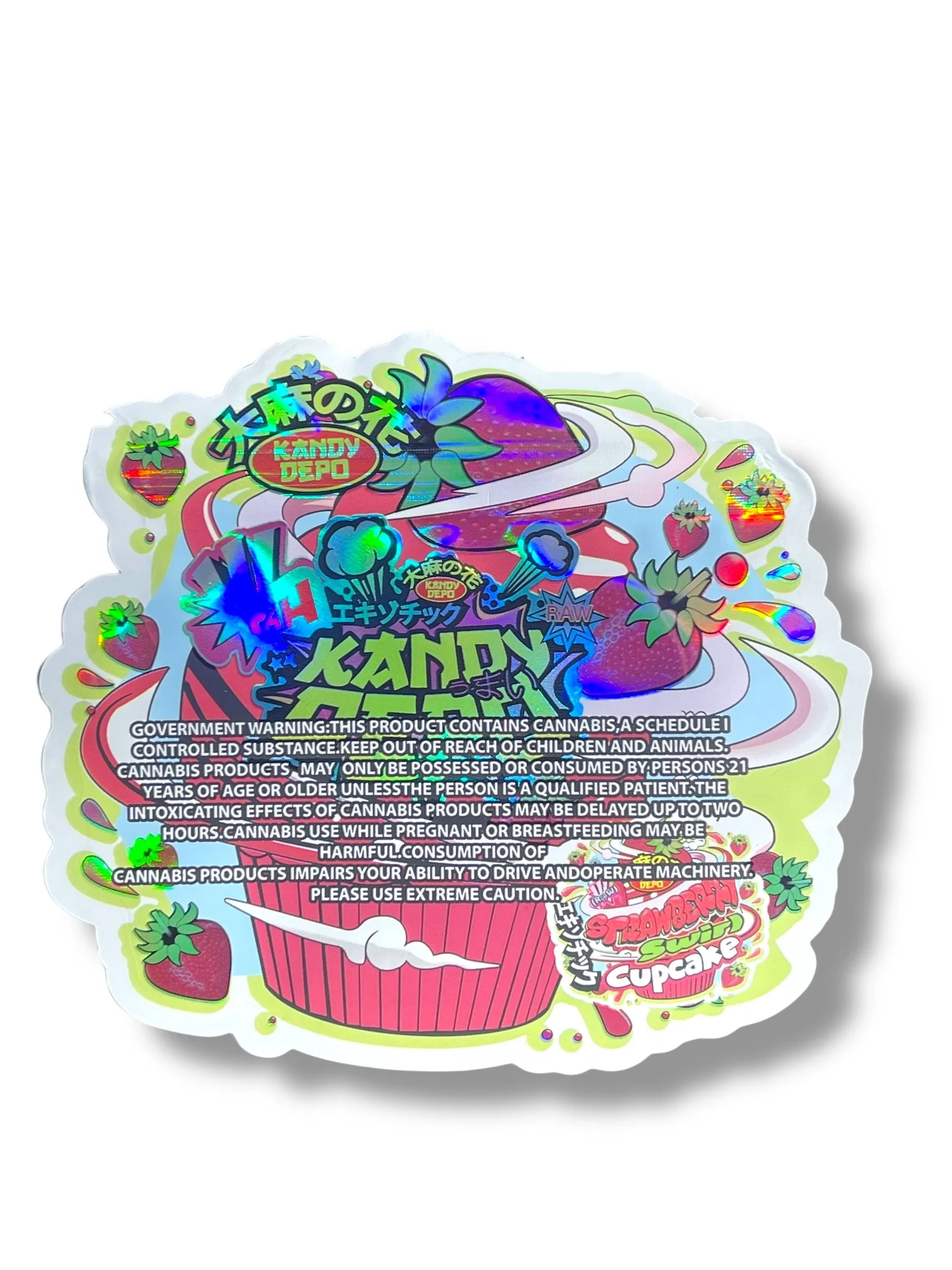 Kandy Depo Strawberry Swirl Cupcakes Mylar Bag 3.5 Grams